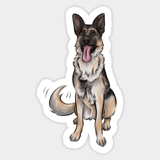 Cute German Shepherd Dog Sticker